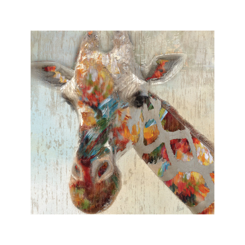 ModernMoments Leinwandbild Bunt bemalte Giraffe & Bewertungen | Wayfair.de